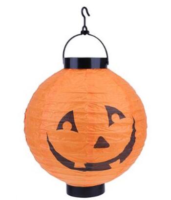 Halloween Decoration LED Paper Pumpkin Hanging Lantern Light Lamp Halloween Decorations