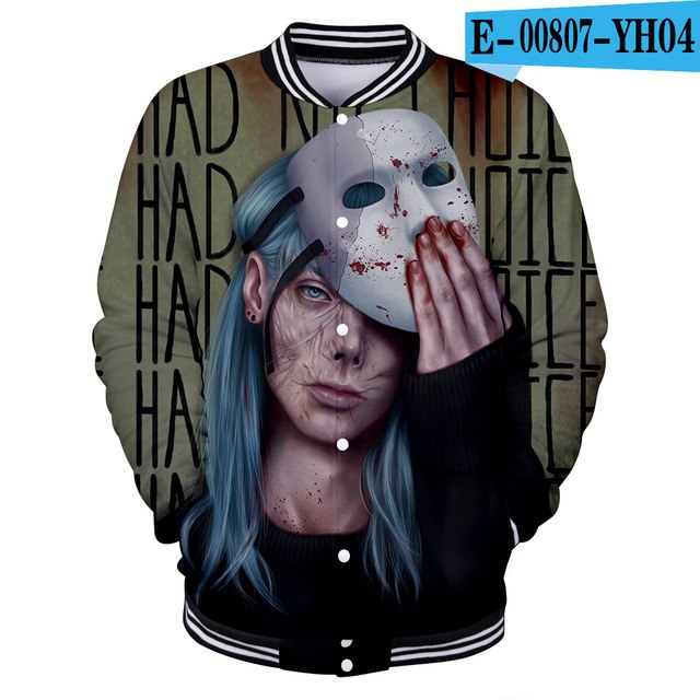 Sally face 3D jacket Hoodies New Hot Fall 3D baseball jacket Harajuku printing Sally face Baseball uniform Sweatshirt Men/Women