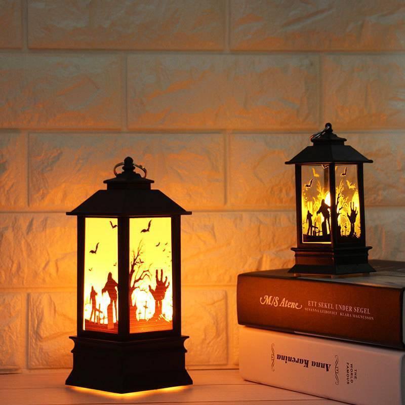 Halloween Pumpkins/Ghost Hand/Castle LED Lights Artificial Flame light  Halloween