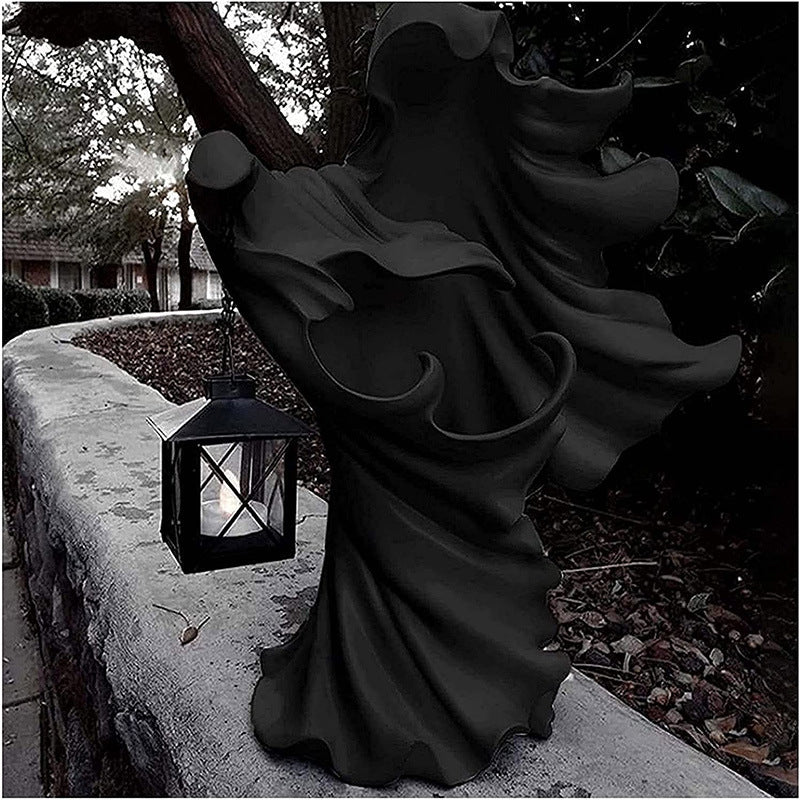 Halloween Witch Resin Lantern Decoration Hell Messenger Terror Decoration with Lanterns