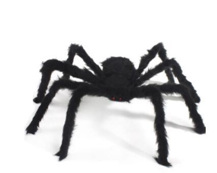 Halloween Horrible Big Black Furry Fake Spider  Halloween Decoration