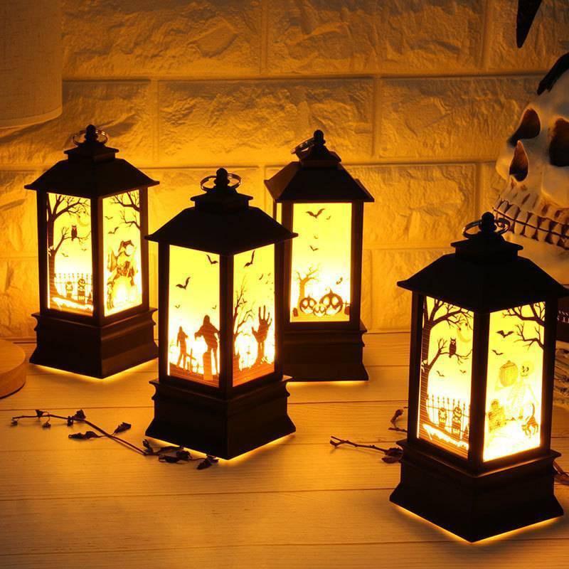 Halloween Pumpkins/Ghost Hand/Castle LED Lights Artificial Flame light  Halloween
