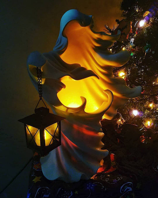 Halloween Witch Resin Lantern Decoration Hell Messenger Terror Decoration with Lanterns