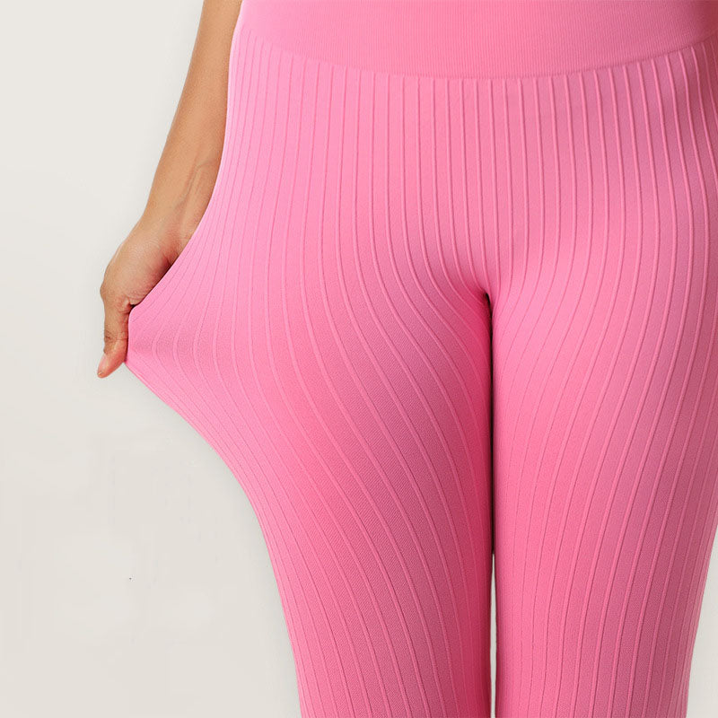 Yoga Clothing Suit Women's Fall Winter Running Fitness Sports Jacket Zipper Short Sleeve Seamless Cropped Trousers