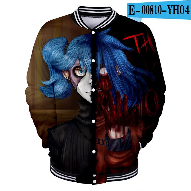 Sally face 3D jacket Hoodies New Hot Fall 3D baseball jacket Harajuku printing Sally face Baseball uniform Sweatshirt Men/Women