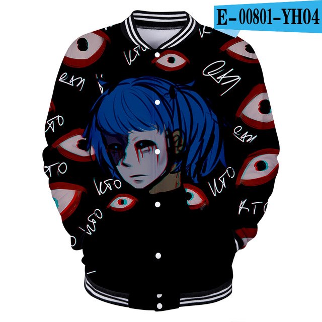 Sally face 3D jacket Hoodies New Hot Fall 3D baseball jacket Harajuku printing Sally face Baseball uniform Sweatshirt Men/Women