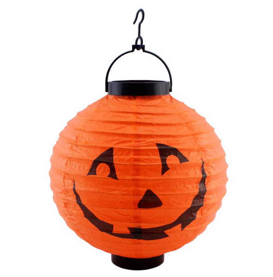 Halloween Decoration LED Paper Pumpkin Hanging Lantern Light Lamp Halloween Decorations