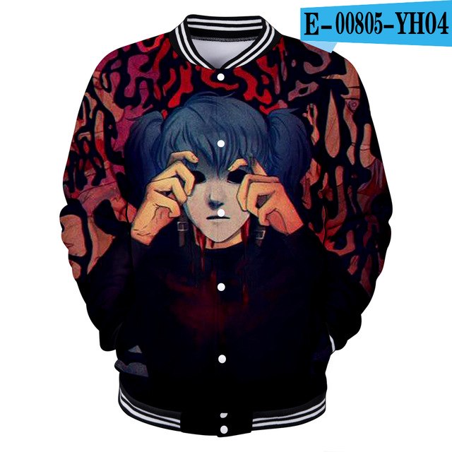 Sally face 3D jacket Hoodies New Hot Fall 3D baseball jacket Harajuku printing Sally face Baseball uniform Sweatshirt Men/Women