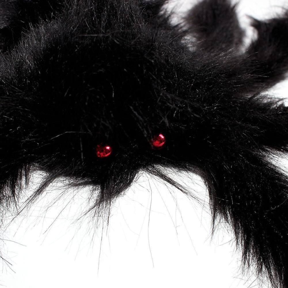 Halloween Horrible Big Black Furry Fake Spider  Halloween Decoration