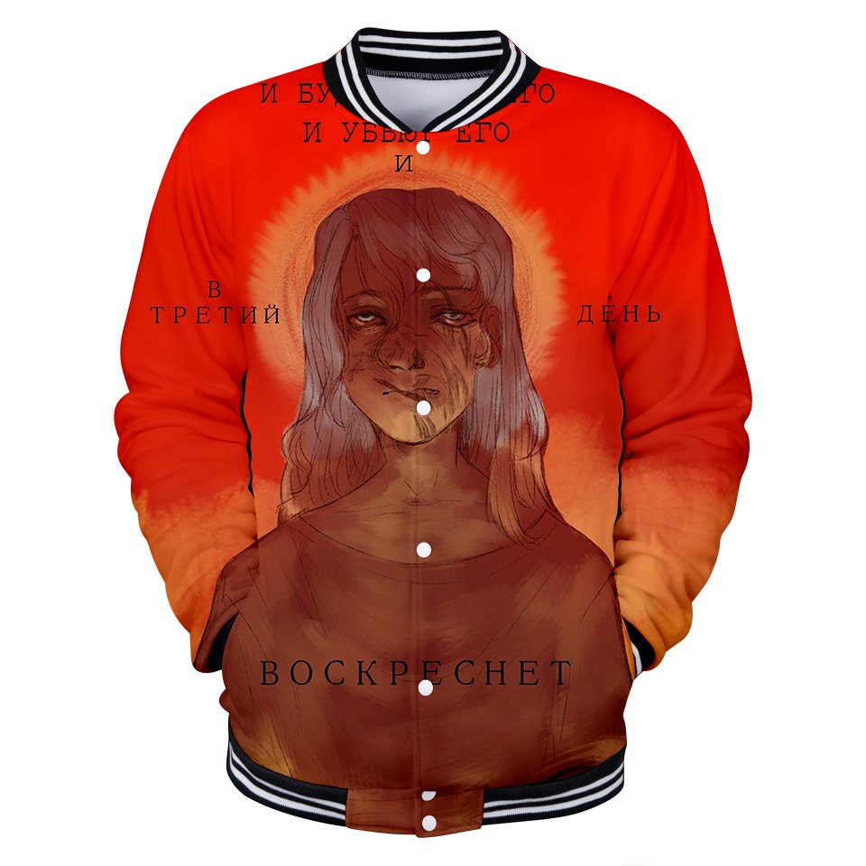 Sally face 3D jacket Hoodies New Hot Fall 3D baseball jacket Harajuku printing Sally face Baseball uniform Sweatshirt Men/Women