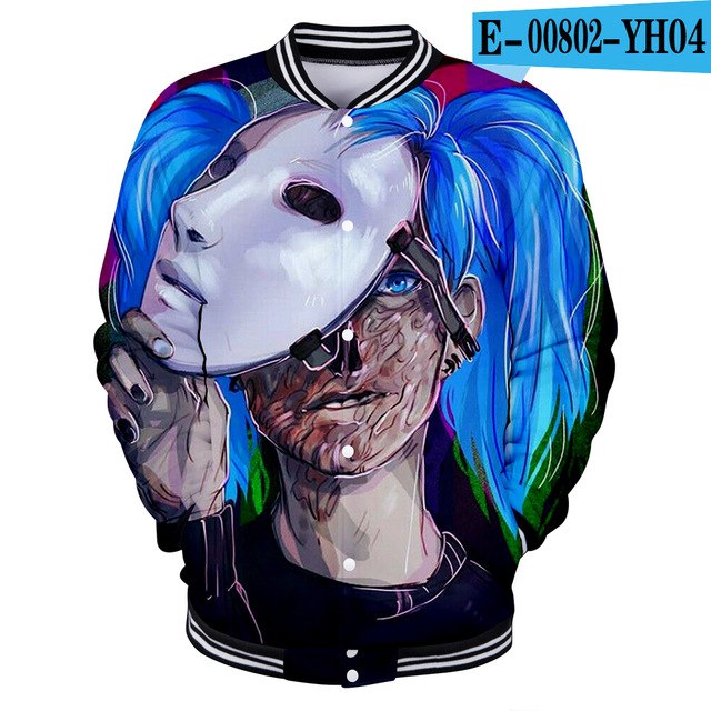 Sally face 3D jacket Hoodies New Hot Fall 3D baseball jacket Harajuku printing Sally face Baseball uniform Sweatshirt Men/Women