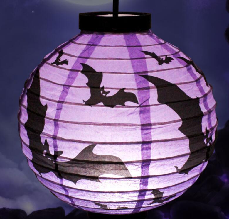 Halloween Decoration LED Paper Pumpkin Hanging Lantern Light Lamp Halloween Decorations